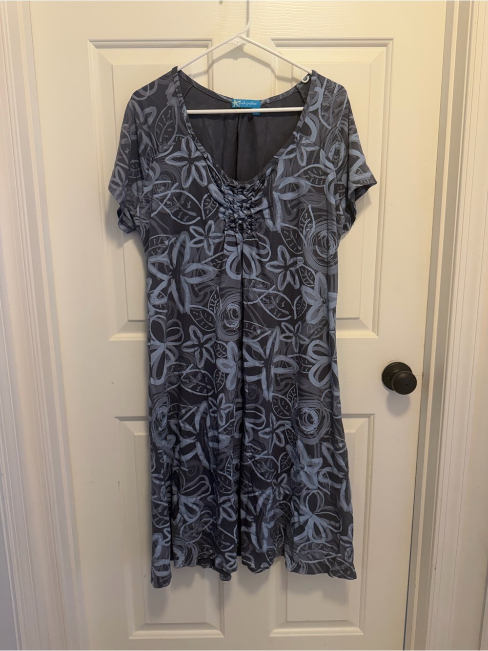 Fresh Produce Women's Dress Made in USA Stretch Knit Short Sleeve Size XL